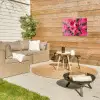 Bloemen - Verf - Roze Tuinposter op houten frame 2 cm dik klein -sfeer2
