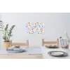 Hartjes - Kleurrijk - Patroon - Levendig Muursticker klein -eettafel