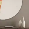 Pizza - Kaas - Pepperoni Akoestische PET Vilt - Rond klein -sfeer5_closeup