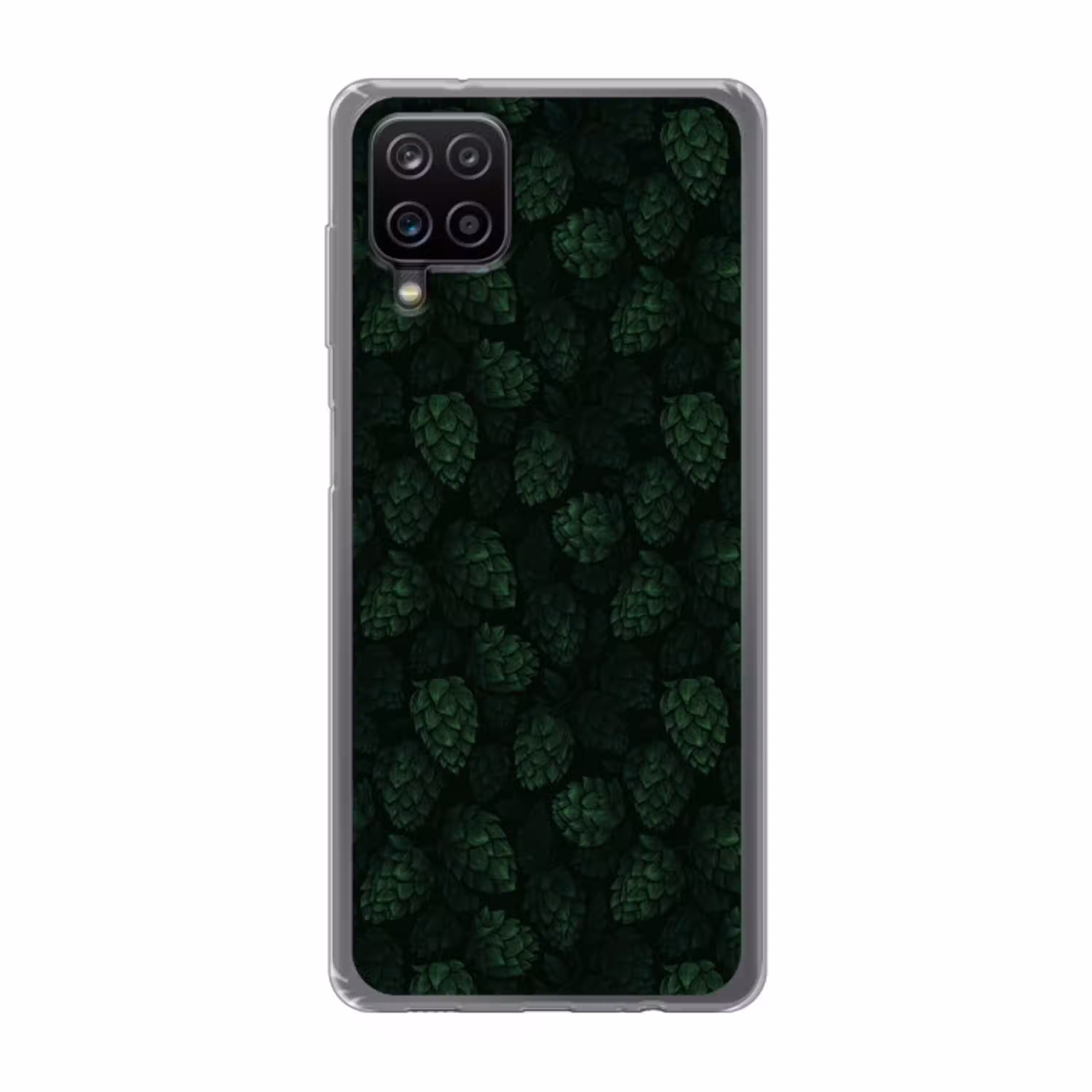 Donker - Groen - Hopbellen - Botanisch - Illustratie Telefoonhoesje Samsung Galaxy A12 klein 372 -3d