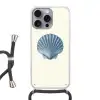 Ribbels - Blauw - Schelp Hoesje iPhone 16 Pro Max met koord klein -3d