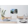 Huizen - Zee - Bomen - Bloemen Muursticker klein -eettafel