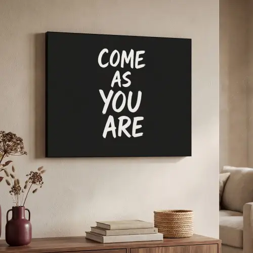 Quote - Zwart - Simpel Textielframe zwart klein -sfeer3