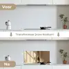 Champagne - Beige - Schaduw - Bubbels keuken achterwand spatscherm klein -voor_na_NL