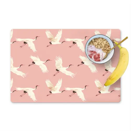 Modern - Kraanvogels - Roze Placemat vinyl groot 368 -zzzproduct_Kitchenyeah-website