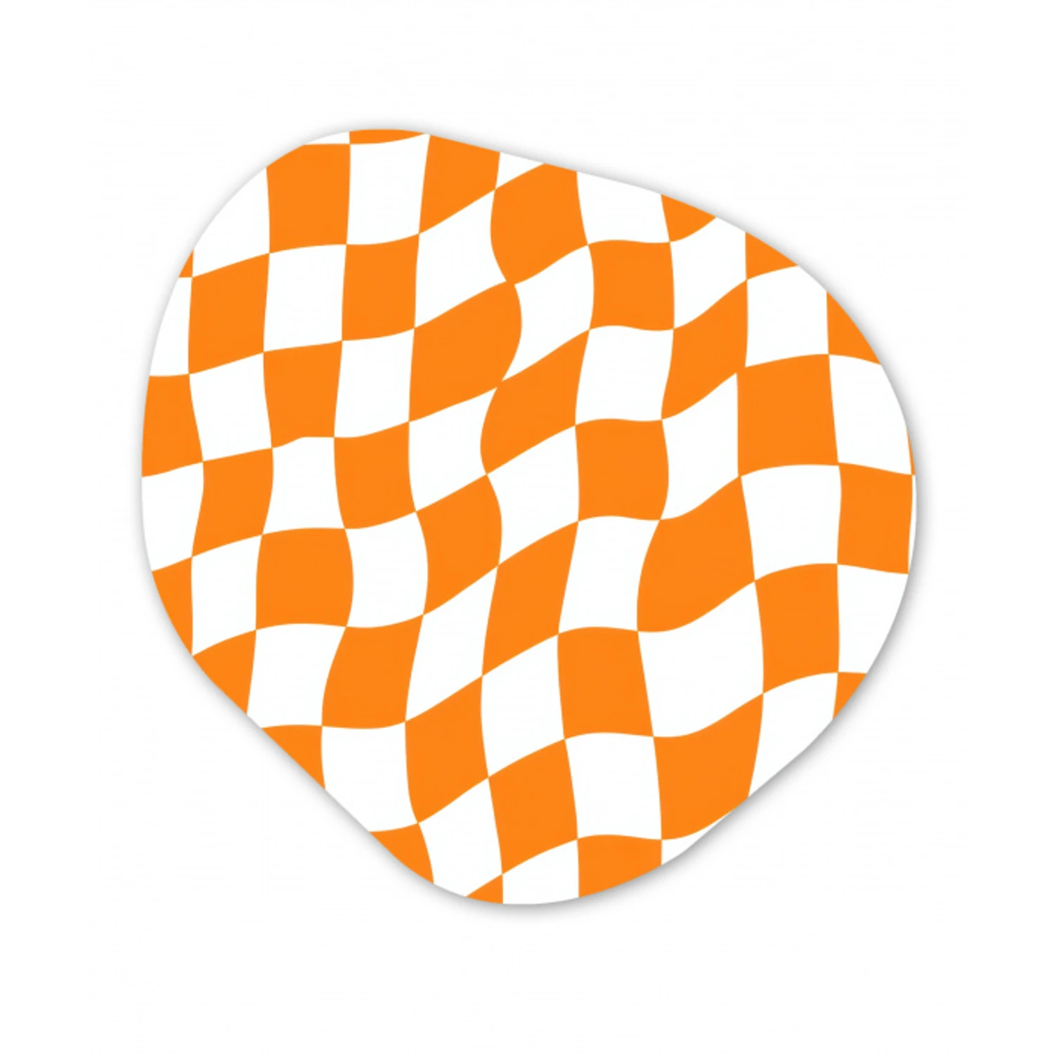 Golvend - Patroon - Oranje Wandcirkel Organisch Forex 3mm klein 629 -3d