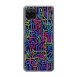 Retro - Abstract - Neon Telefoonhoesje Samsung Galaxy A12 klein -3d