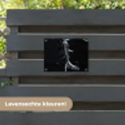 Koi - Vissen - Water - Zwart tuinposter los doek klein -sfeer3