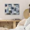 Patroon - Blauw - Vierkanten PET vilt klein -sfeer3