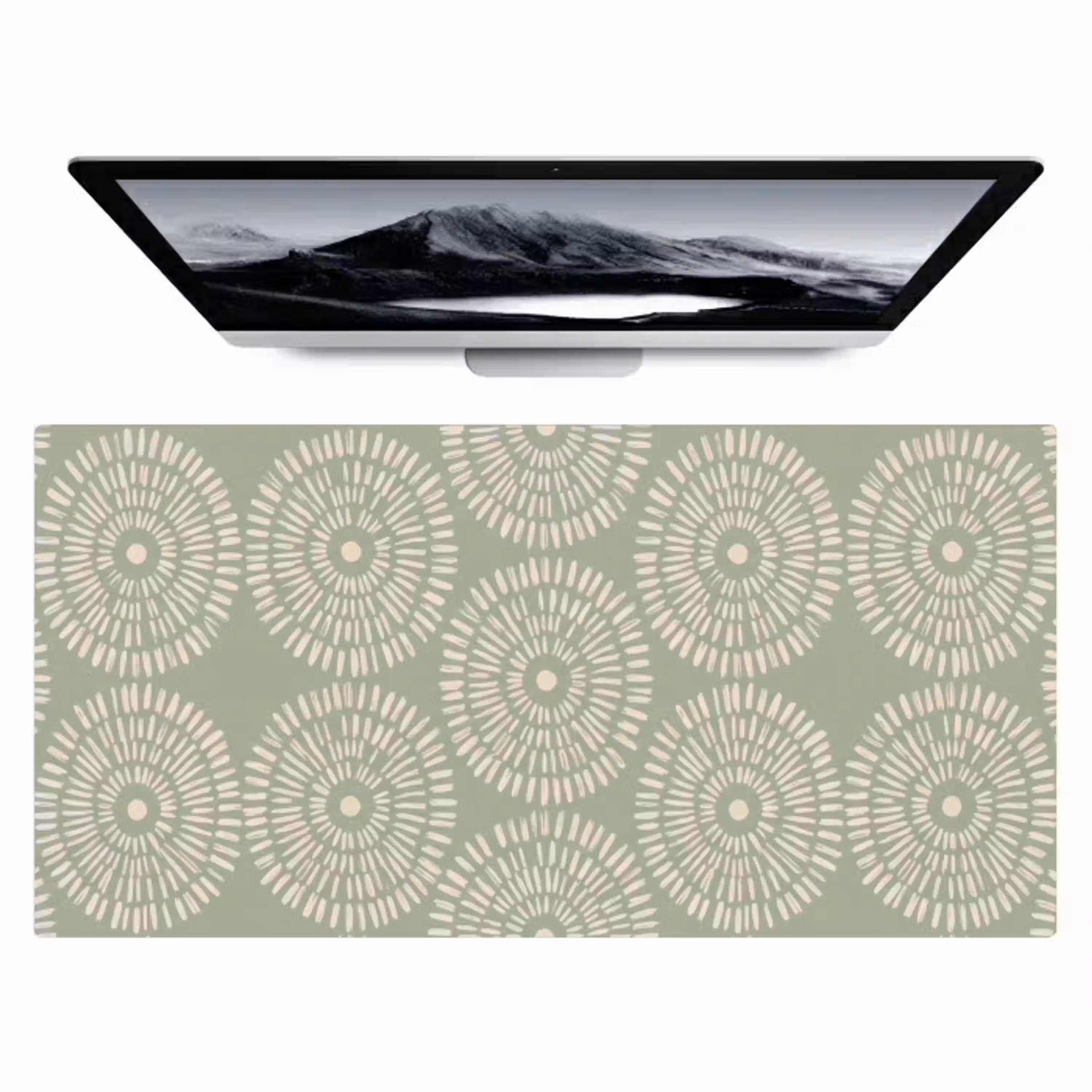 Patroon - Cirkels - Abstract - Modern - Groen Muismat XXL klein -zzz3d