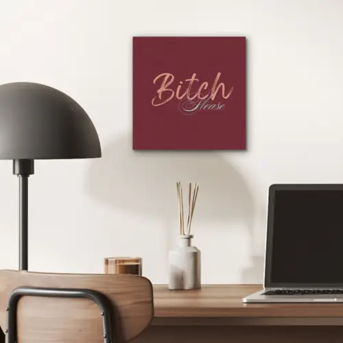 Bitch please - Rood - Blauw aluminium wit klein -sfeer5