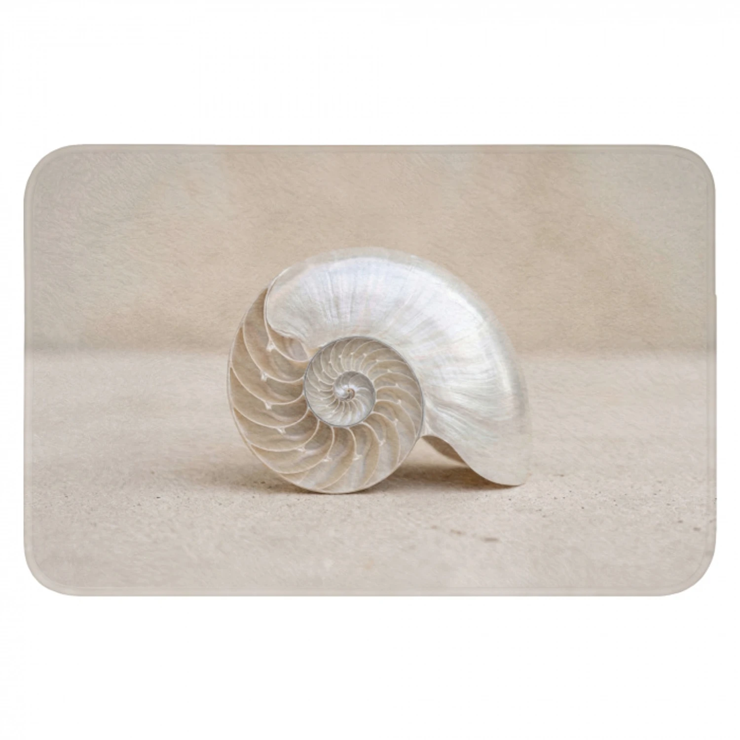 Schelp - Spiraal - Beige WCmat klein -3d