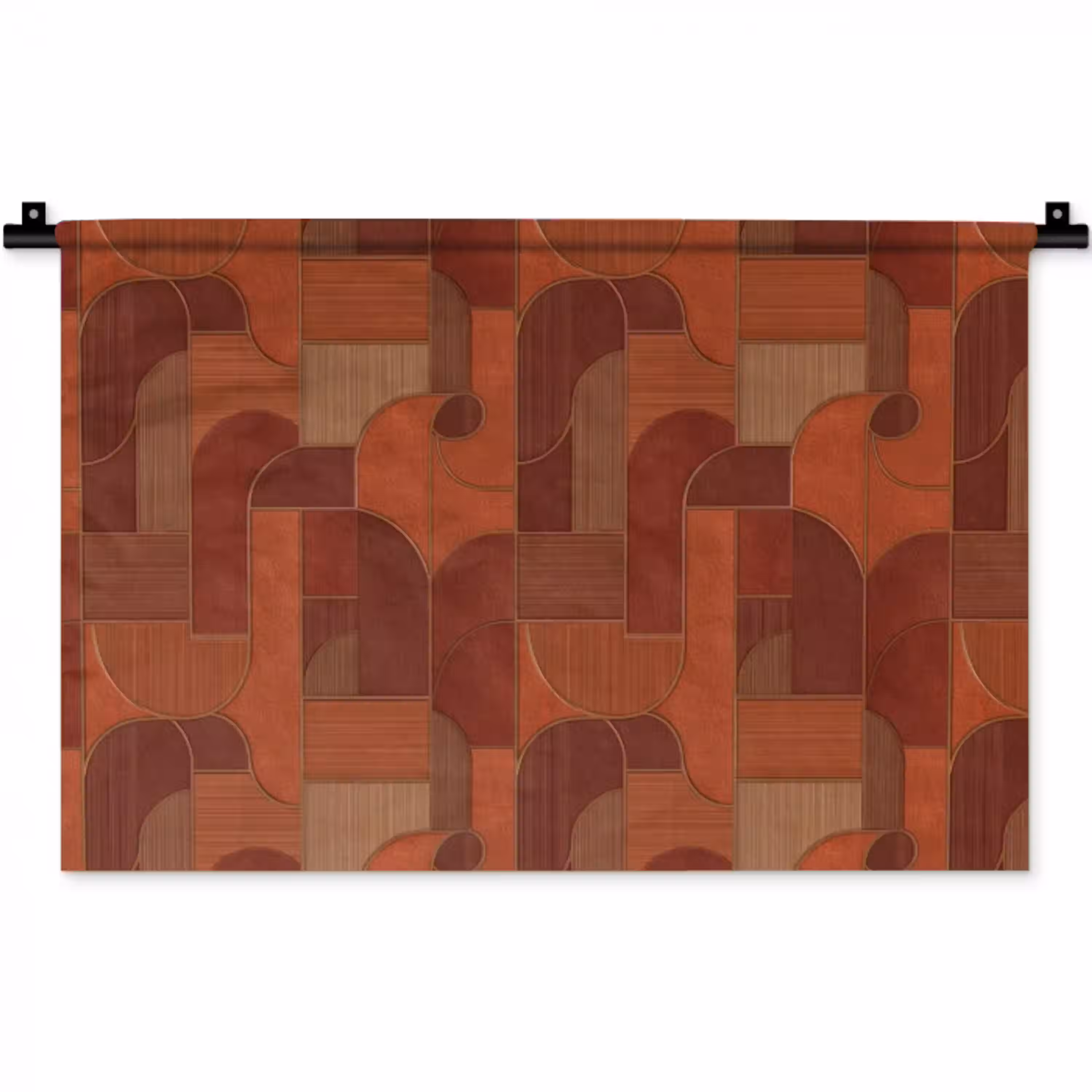Geometrisch - Abstract - Textuur - Bruin Wandkleed katoen klein 269 -zz3d