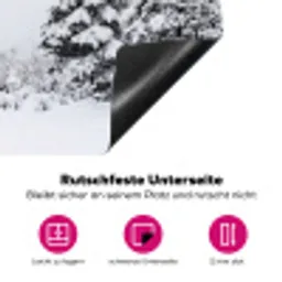 Fijnsparren - Sneeuw - Winter - Landschap - Stilte Inductie beschermer vinyl 3mm klein -zzzzzzz-lf-onderkant