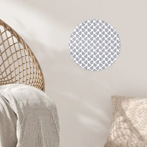 Oceaan - Koraal - Blauw - Wit Wandcirkel behangsticker klein 186 -sfeer4