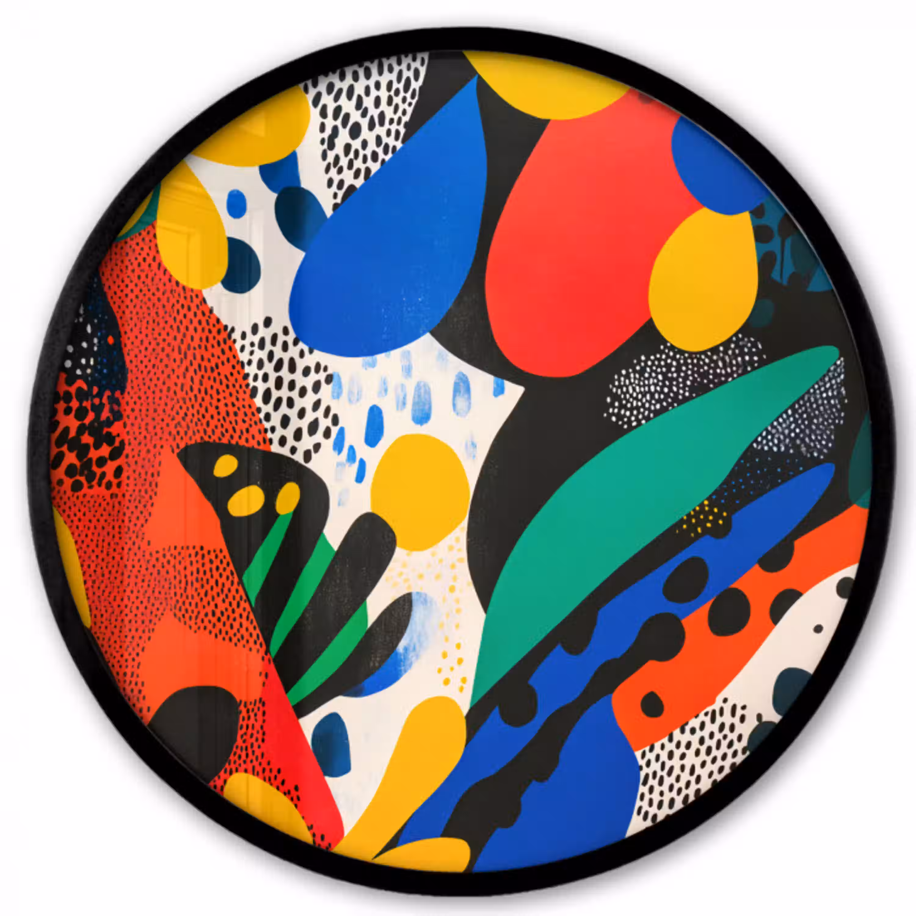 Abstract - Planten - Vormen - Kleurrijk Fotolijst rond zonder passe partout klein -3d