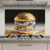 Delftsblauw - Goud - Burger keuken achterwand spatscherm klein -3d_website