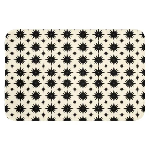 Stervormen - Geometrisch - Zwart Badmat klein 997 -3d