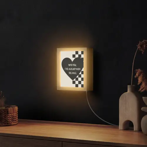 Liefde - Beige - Race Light Box met kabel (Wandlamp) klein -sfeer1