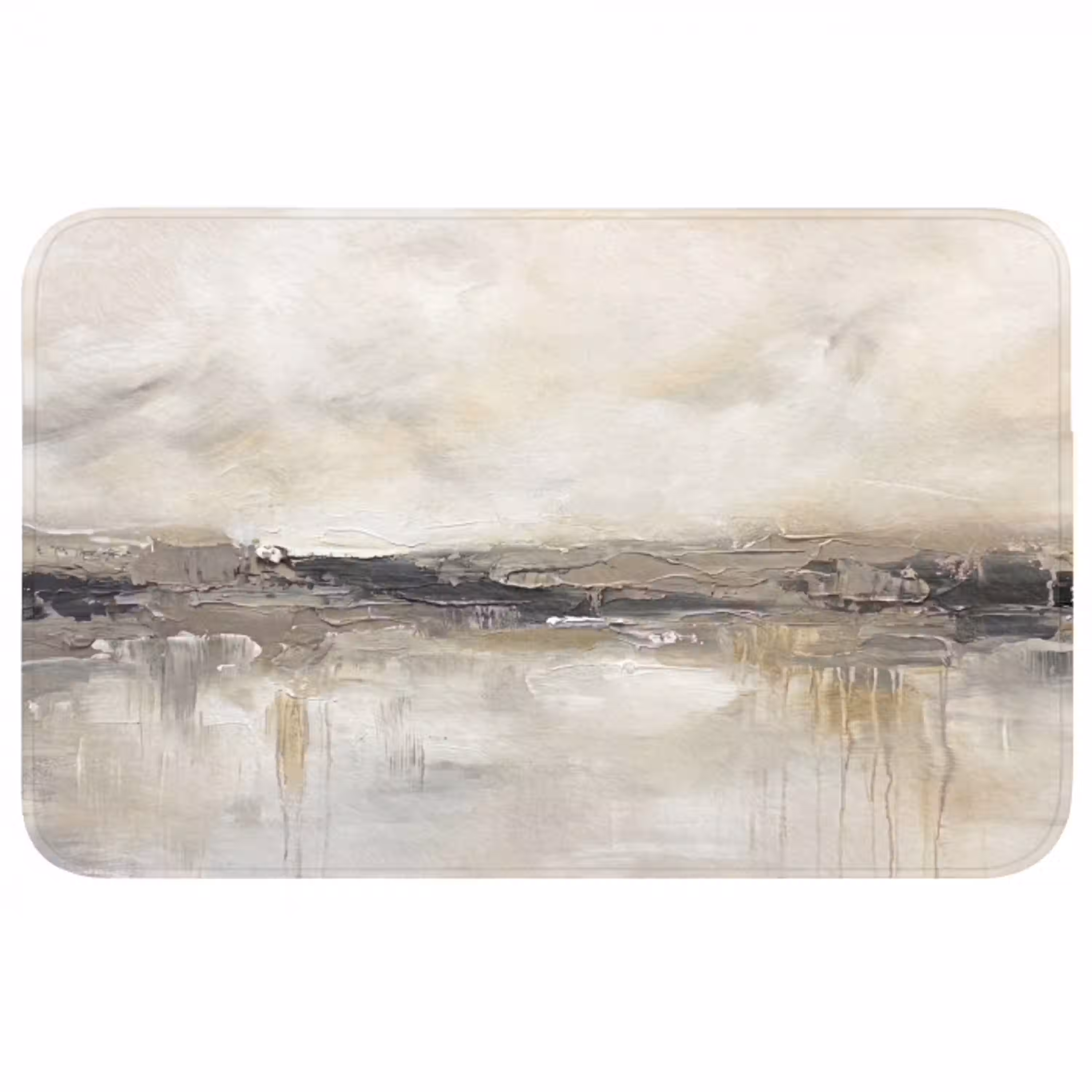 Landschap - Horizon - Natuur - Abstract - Neutraal Badmat middel -3d