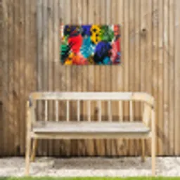Bladeren - Vormen - Abstract - Kleurrijk Tuinposter op houten frame 2 cm dik klein -sfeer4