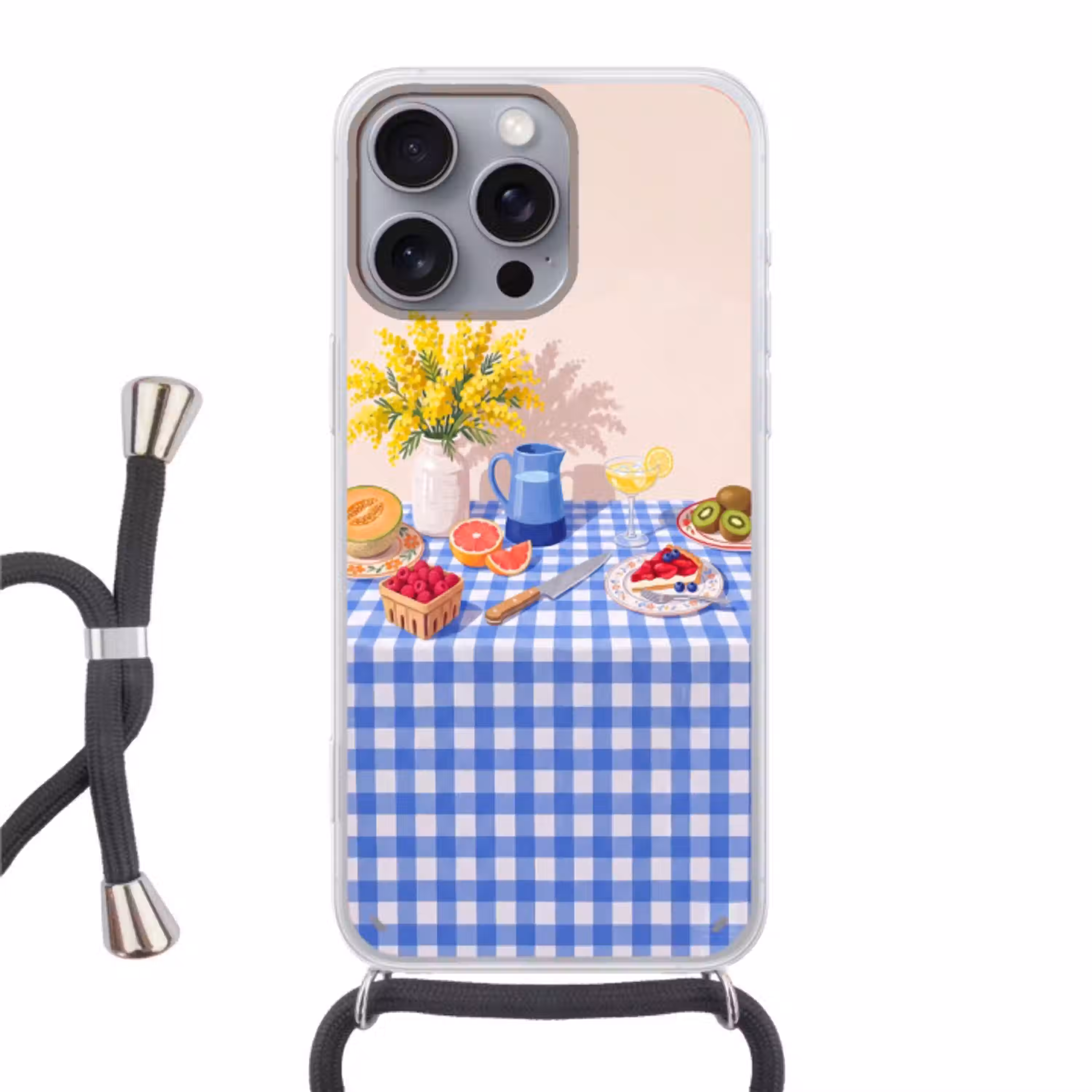 Eten - Fruit - Zomer Hoesje iPhone 16 Pro Max met koord klein -3d