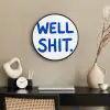 Blauw - Quote - Wit Fotolijst rond zonder passe partout klein -sfeer1