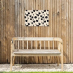 Tulpen - Patroon - Zwart Tuinposter op houten frame 2 cm dik klein 845 -sfeer4