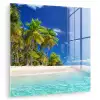 Strand - Zee - Palmboom - Zon - Zomer plexiglas 5mm klein -zzzproduct_nieuw