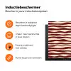 Golven - Rood - Patroon - Crème Inductie beschermer vinyl 3mm klein 276 -zzzzzzz-td-ups
