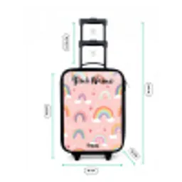 Regenboog - Patroon - Pastel Kinderkoffer - Zwart klein -productfoto_formaten