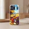 Schaap - Weide - Bloemen Telefoonhoesje iPhone 17 Pro klein -sfeer2