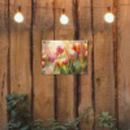 Tulpen - Sprookjesachtig - Kleurrijk tuinposter los doek klein -sfeer1