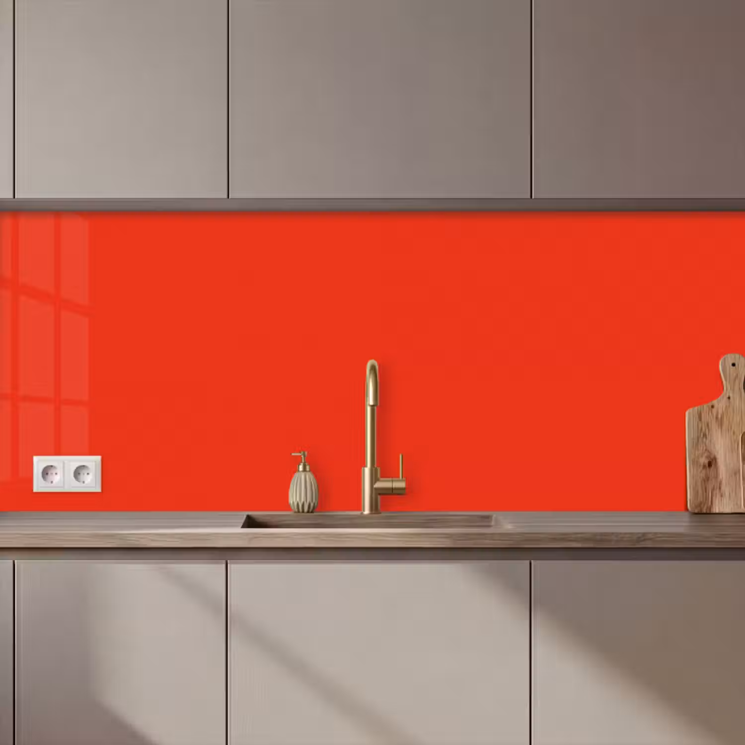 Küchenrückwand - Rot - Farbe - Einfarbig
