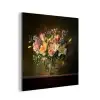 Glazen - Bloemen - Boeket - Kleuren aluminium wit klein -3d