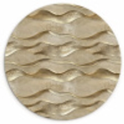Golven - Patroon - Goud Wandcirkel kunststof plaat 5mm dik klein 188 -3d