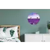 Lavendel - Natuur - Paars - Bomen Wandcirkel aluminium klein -slaapkamer