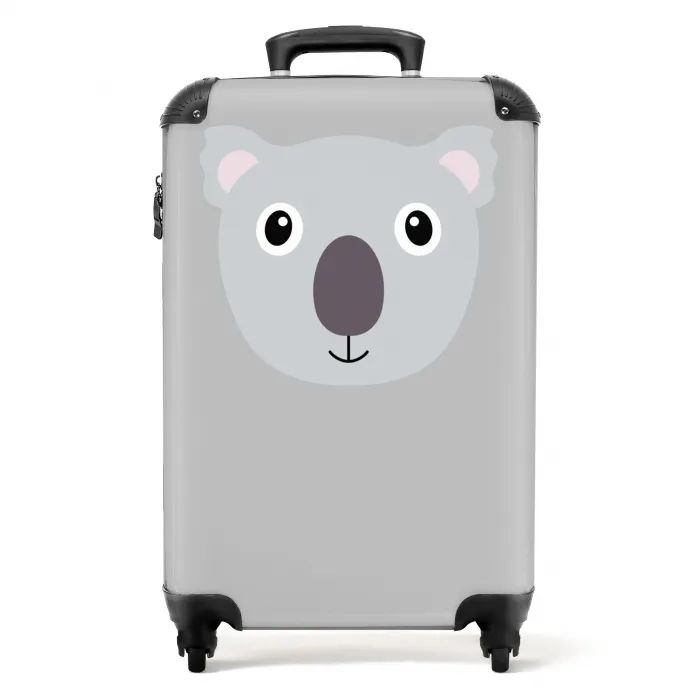Dierenportret - Koala - grijs NBS - Handbagage koffer - Unisex middel -productfoto_recht