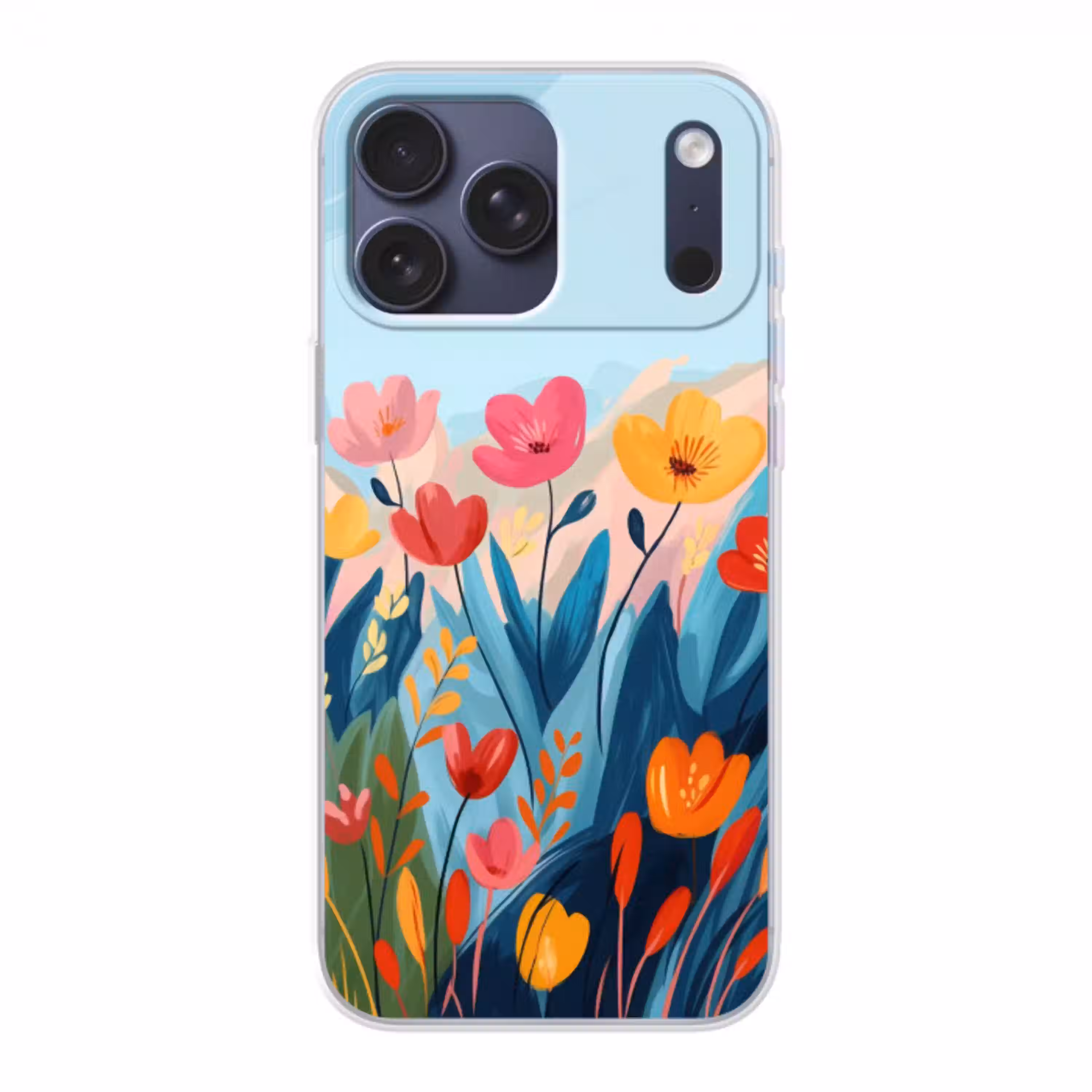 Illustratie - Bloemen - Kleurrijk Telefoonhoesje iPhone 17 Pro Max klein -3d
