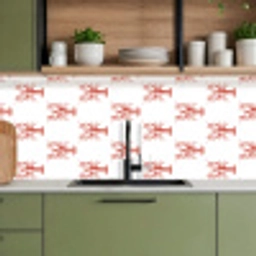 Kreeften - Rood - Patroon keuken achterwand 2 middel -sfeer3
