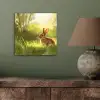 Konijn - Zonlicht - Bos aluminium wit klein -sfeer2