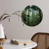 Regenwoud - Tropisch - Jungle - Bomen - Planten Wandcirkel behangsticker klein -sfeer3