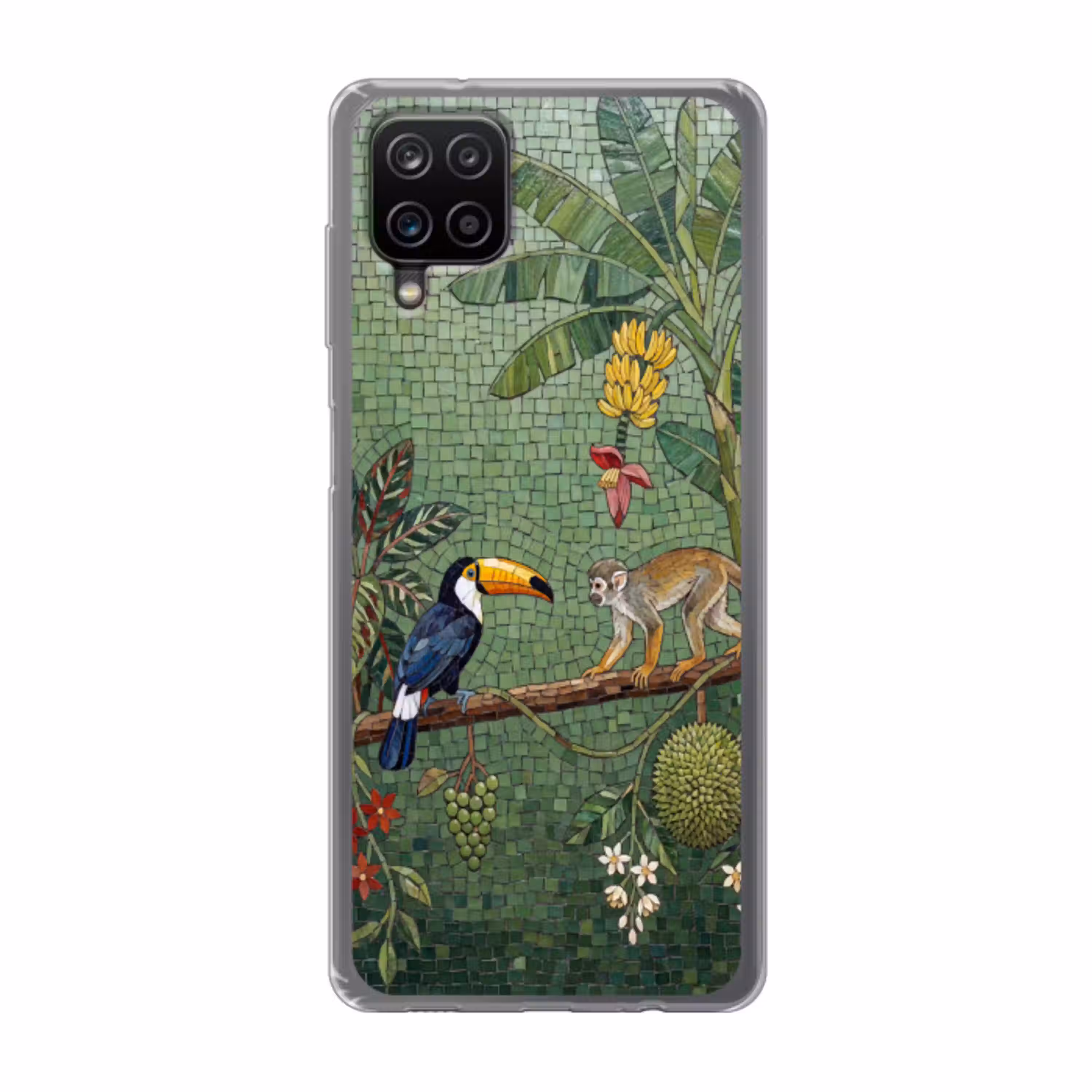 Vogel - Dier - Jungle - Mozaïek - Natuur Telefoonhoesje Samsung Galaxy A12 klein -3d