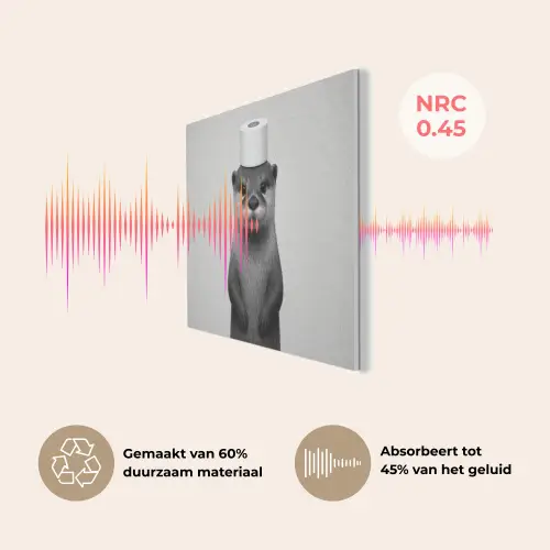 Otter - WC rol - Zwart - Wit PET vilt klein -USP_NL