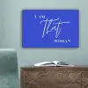 Blauw - I am that woman - Sierlijk - Minimalistisch canvas 2cm klein -sfeer4