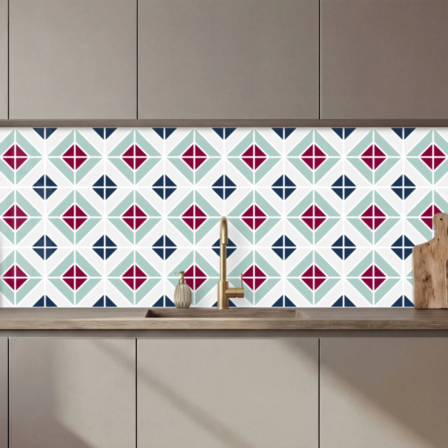 Patronen - Tegel - Abstract keuken achterwand 2 middel 871 zz_3dshopping