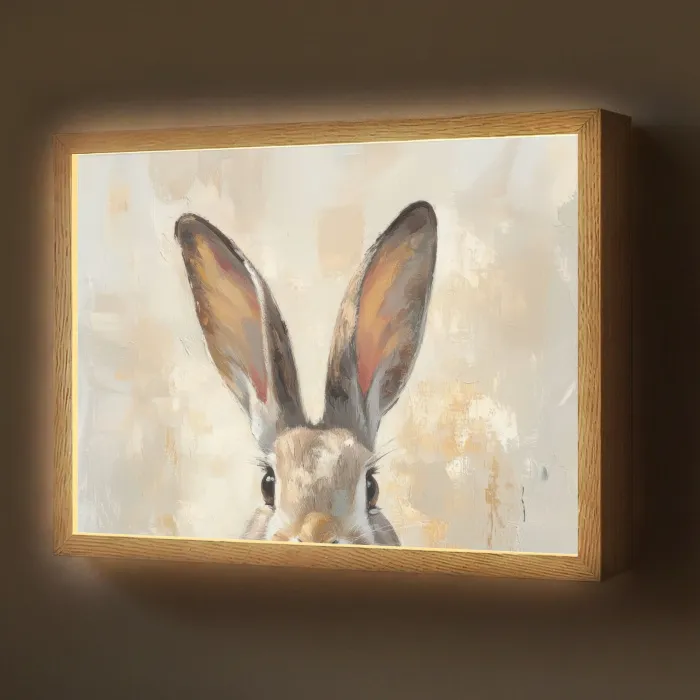 Haas - Oren - Bruin Light Box met batterij (Wandlamp) middel -z3d_website