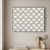 Stippen - Hart - Zwart - Wit Textielframe zwart klein 947 -sfeer2