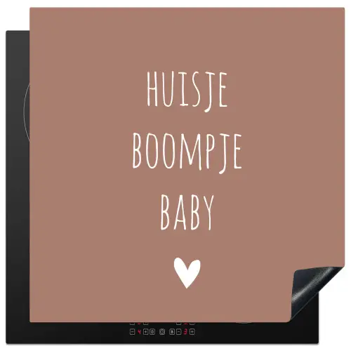Quotes  - Spreuken - Huisje boompje beestje Inductie beschermer vinyl 3mm middel -3d