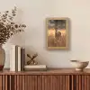 Hert - Graanveld - Bruin Light Box met kabel (Tafellamp) klein -sfeer2